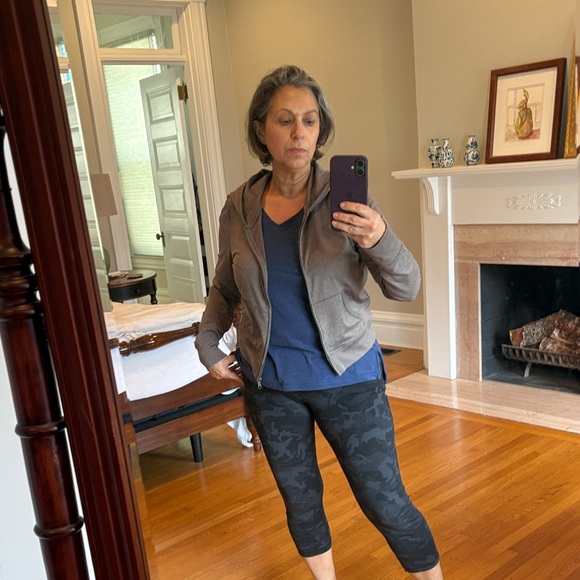 Vuori Zip-Up Hooded Sweatshirt, chia heather, Size L - Picture 2 of 8